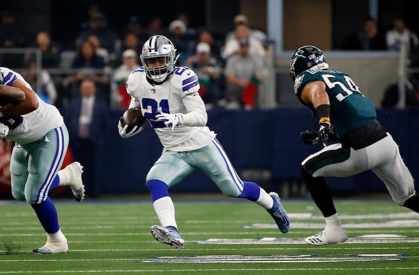 FILE - In this Sunday, Dec. 9, 2018, file photo, Dallas Cowboys running back Ezekiel Elliott...