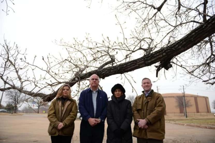 
Coppell residents (from left) Jennifer Holmes, David Bell, Diane Scalley and Patrick...