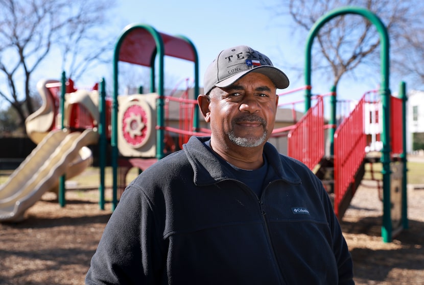 Reginald Hurd stands at Helen C. Emory Park, Thursday, Jan. 26, 2023, in Dallas. Hurd is the...