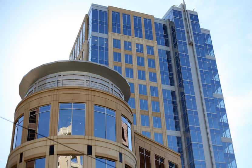  The 2000 McKinney office tower at McKinney and Olive in Uptown is for sale. (File Photo/Staff)
