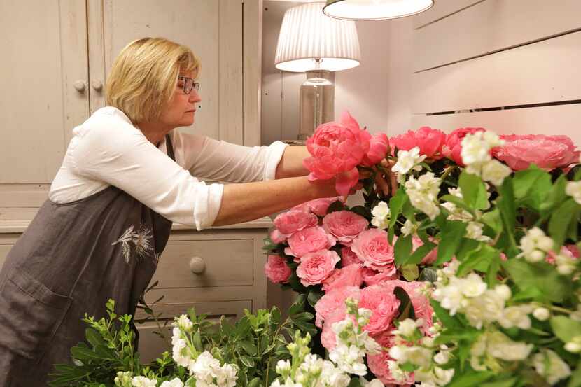 Thistle Floral Design owner Jan Barstad holds a workshop at her home studio in McKinney.