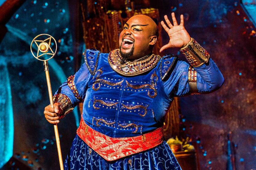 Major Attaway plays the Genie in Aladdin in the Dallas Summer Musicals production being...
