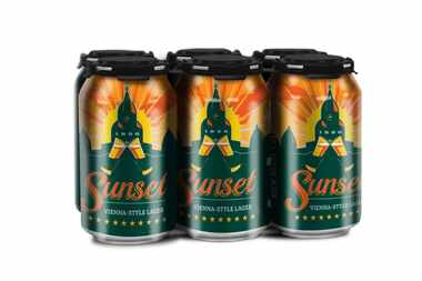  The cans for Audacity's Sunset lager. Photo by Audacity Brew House.