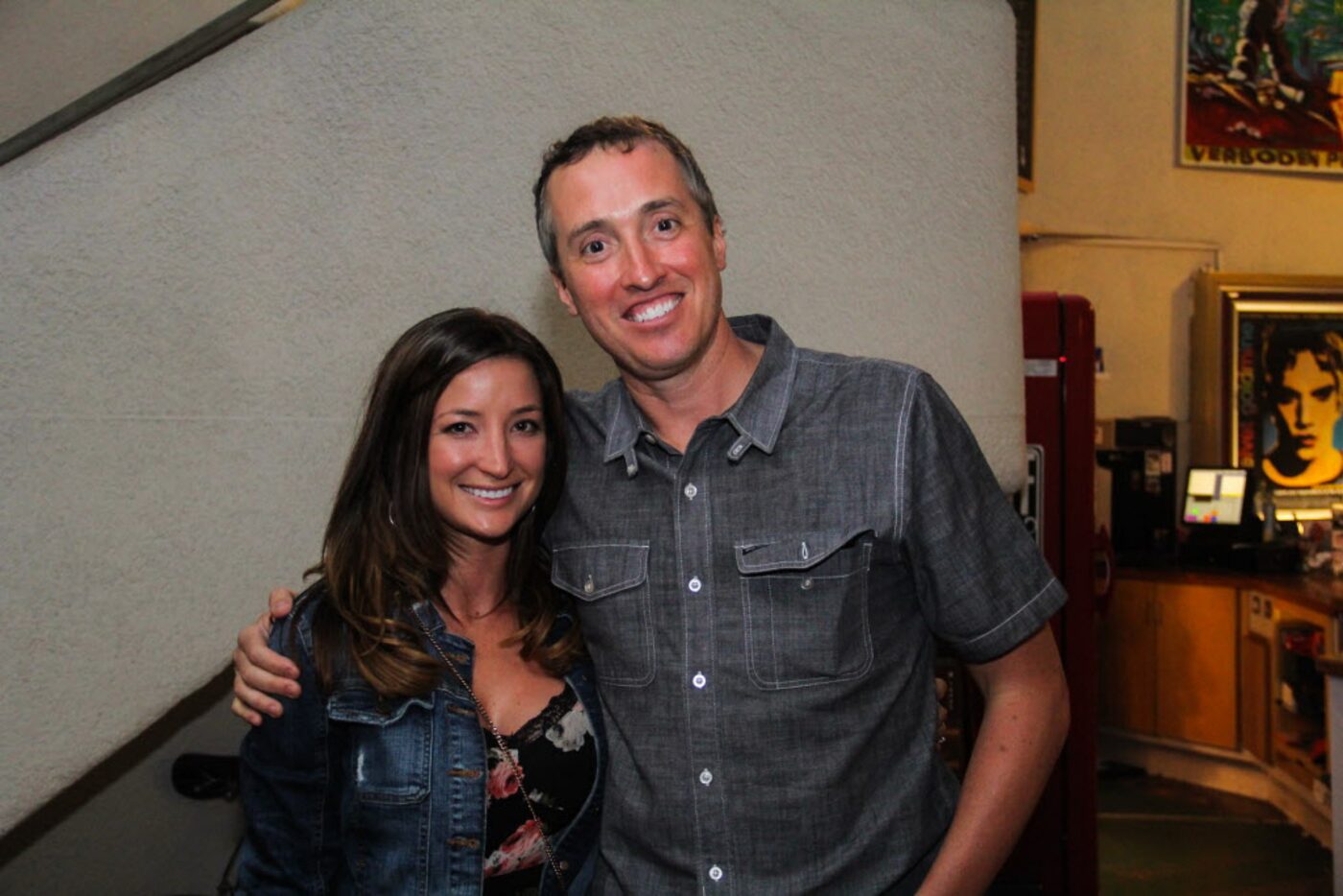 Casey Smith and Jennifer Galarza  at Texas Theater in Oak Cliff on April 22, 2015.