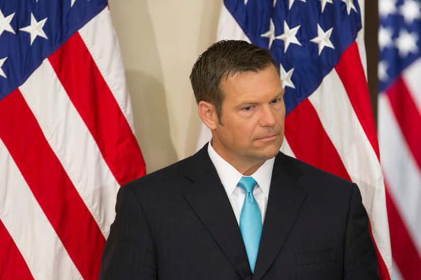 Kansas Secretary of State Kris Kobach, who is also vice chairman of the Presidential...