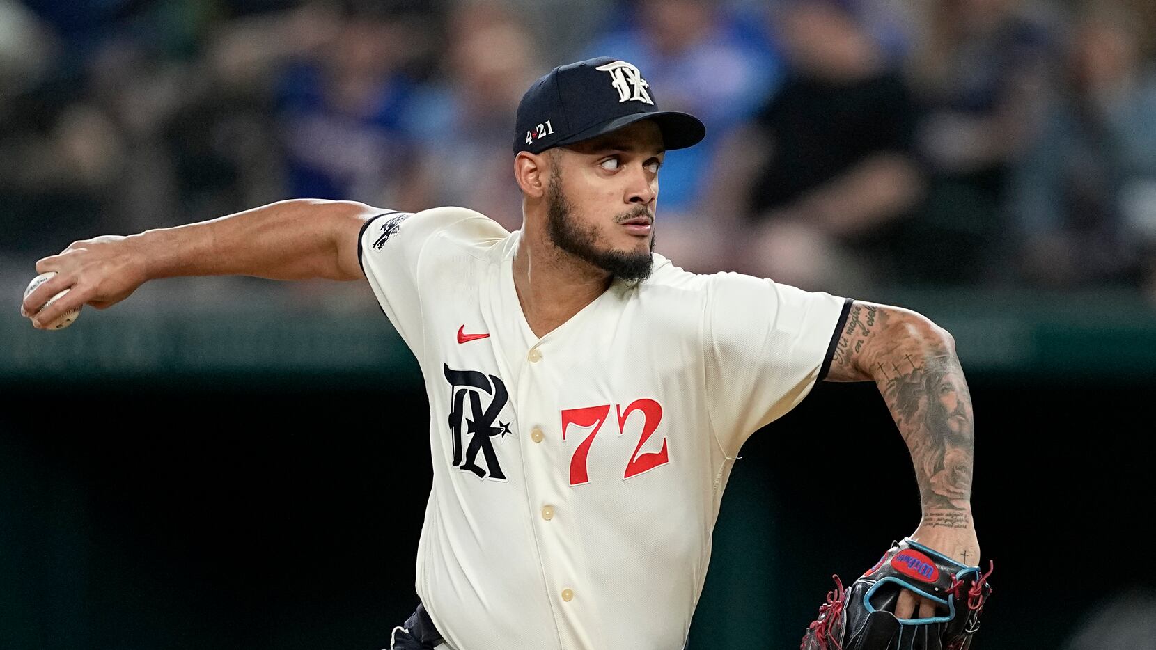 August 21, 2019: Texas Rangers relief pitcher Jonathan Hernandez