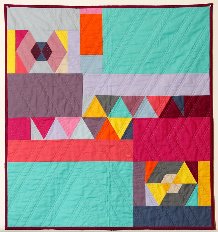 Backside of a quilt made by Belinda Gelhausen.