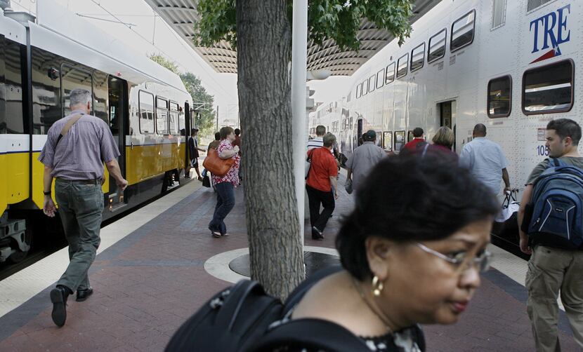 In 2008, DART riders clamored to switch from a DART rail line to the TRE for a trip towards...