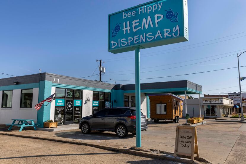 Hemp dispensaries like Bee Hippy in Garland are legal in Texas. But the state does not have...