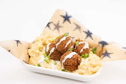 The Fritos Brisket Mac and Cheese Balls at Dallas Cowboys games in 2023 will be available in...
