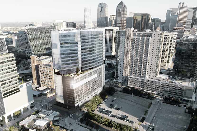 The Link at Uptown tower is planned just north of downtown and next to the new Union Dallas...