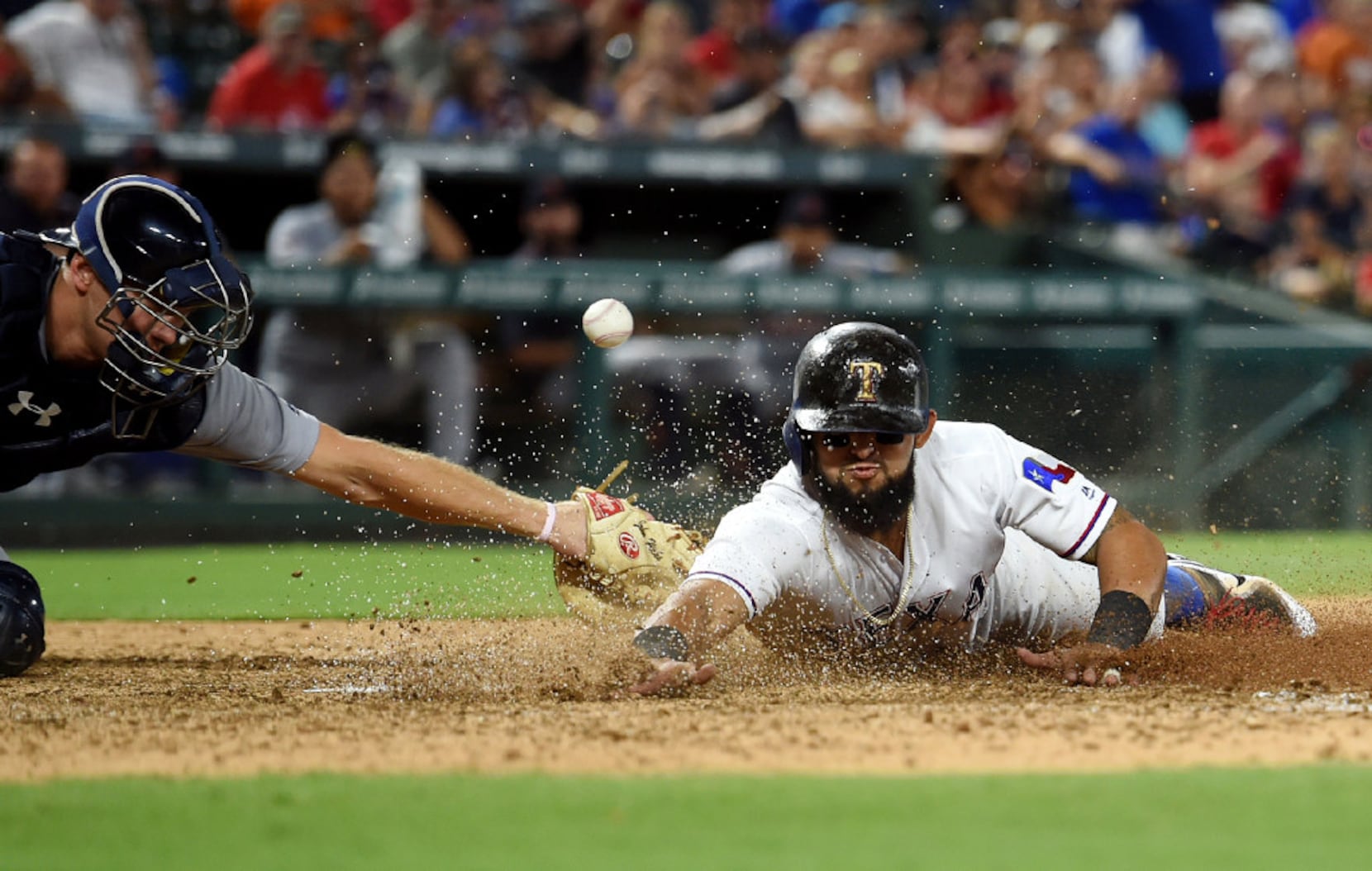 Rougned Odor took exception to a stare from a Dodgers pitcher