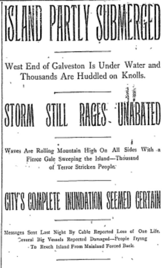 The Dallas Morning News headlines, Sept. 9, 1900