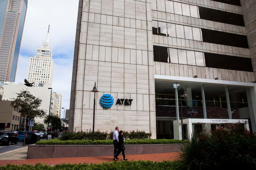 The corporate headquarters of AT&T in downtown Dallas.