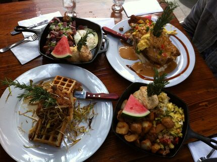 If photos tell us anything, Hash House's portions can be big. And tall.