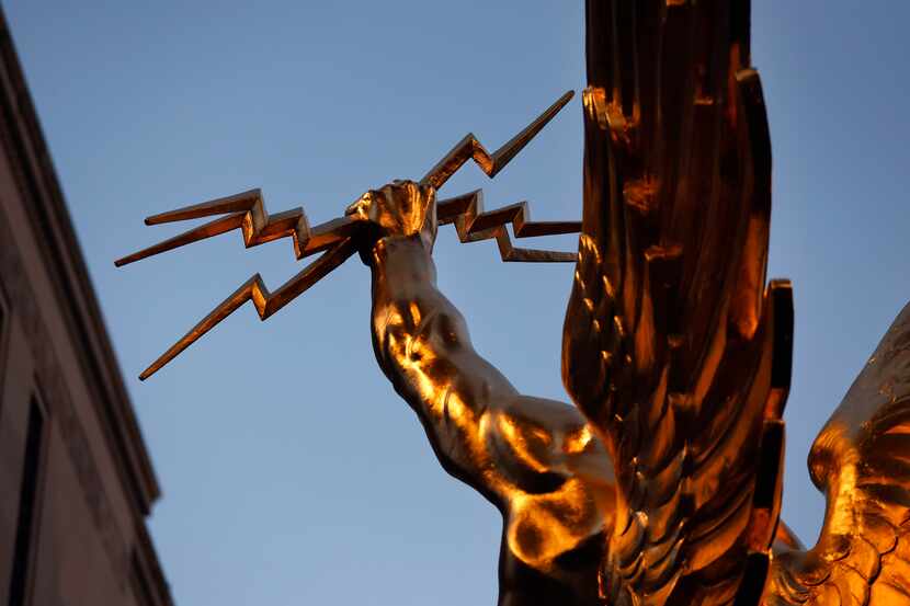 Golden Boy, the Spirit of Communication statue that's a centerpiece of AT&T's Discovery...