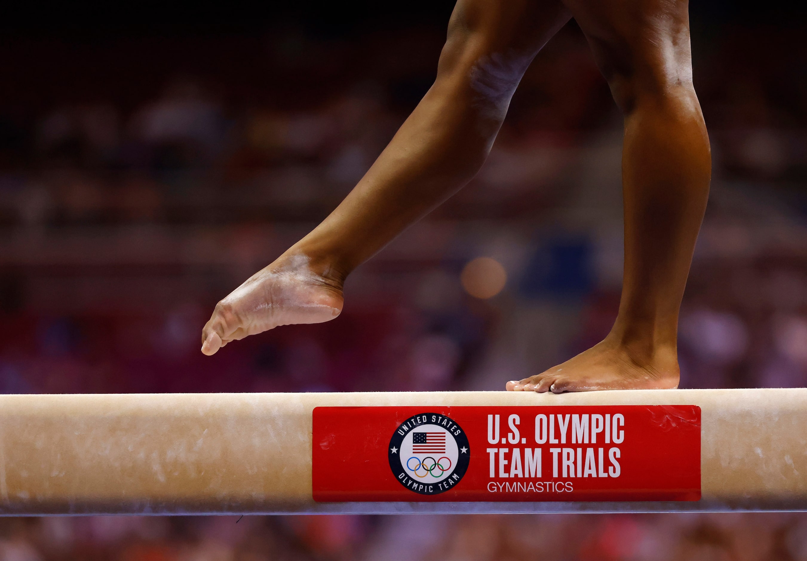 Jordan Chiles of World Champions competes on the balance beam during day 1 of the women's...