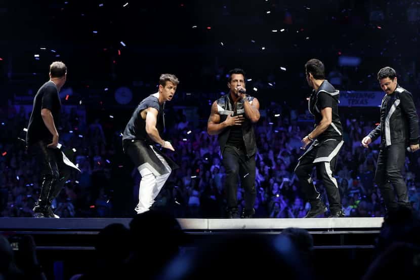 New Kids on the Block Donnie Wahlberg, Joey McIntyre, Danny Wood, Jordan Knight and Jonathan...