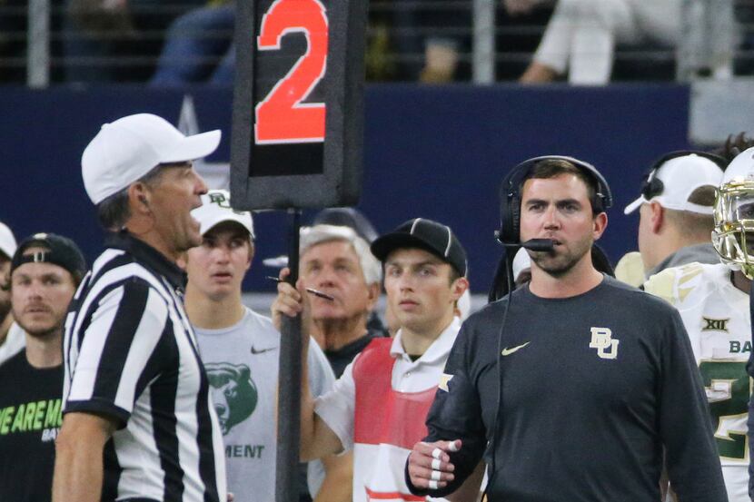 Baylor assistant coach Kendal Briles is pictured during the Baylor University Bears vs. the...