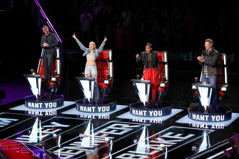 Adam Levine, Miley Cyrus, Jennifer Hudson and Blake Shelton compete to add the best singers...