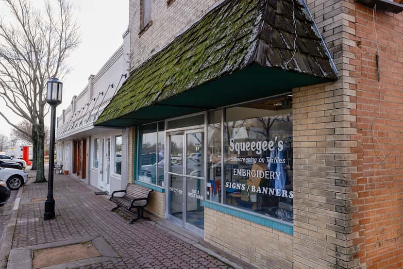 A variety of businesses sit along Main Street in downtown Allen where buildings date to the...