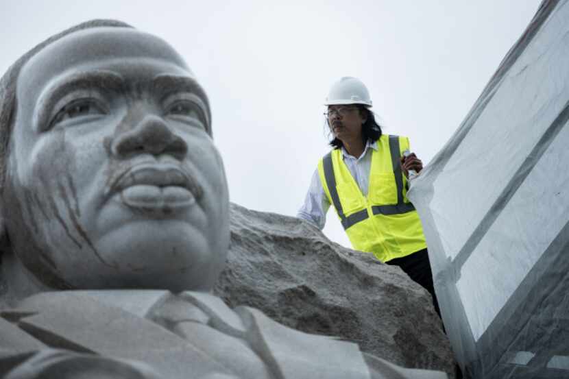 Sculpter Lei Yixin, master sculptor of the Martin Luther King Jr. Memorial, took a look at...
