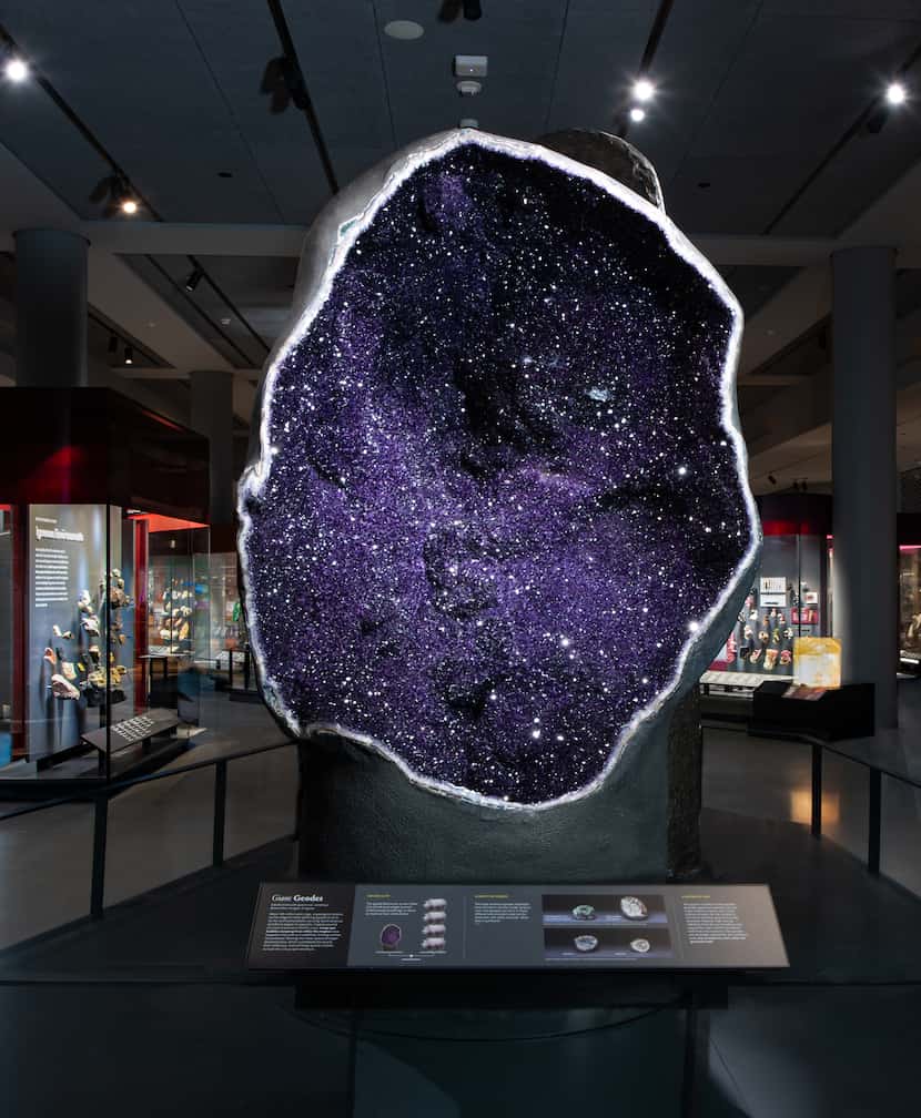 A 12,000-pound amethyst geode in the remade Mignone Halls of Gems and Minerals at the...
