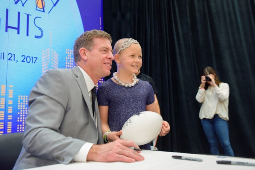 Sadie Keller, 9, who is featured on the Children's Cancer Fund Gala invitation and will be...