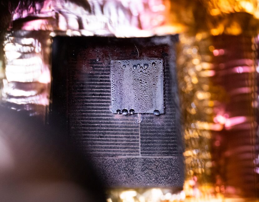 The condensation chamber in Xianming "Simon" Dai's lab on Nov. 10 at UT Dallas’ Natural...