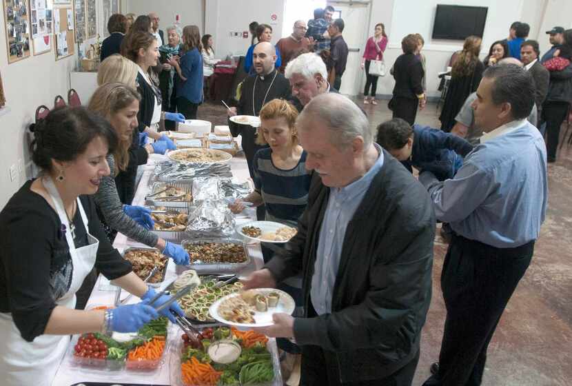 
Food is served after services at St. Sarkis Armenian Orthodox Church.
