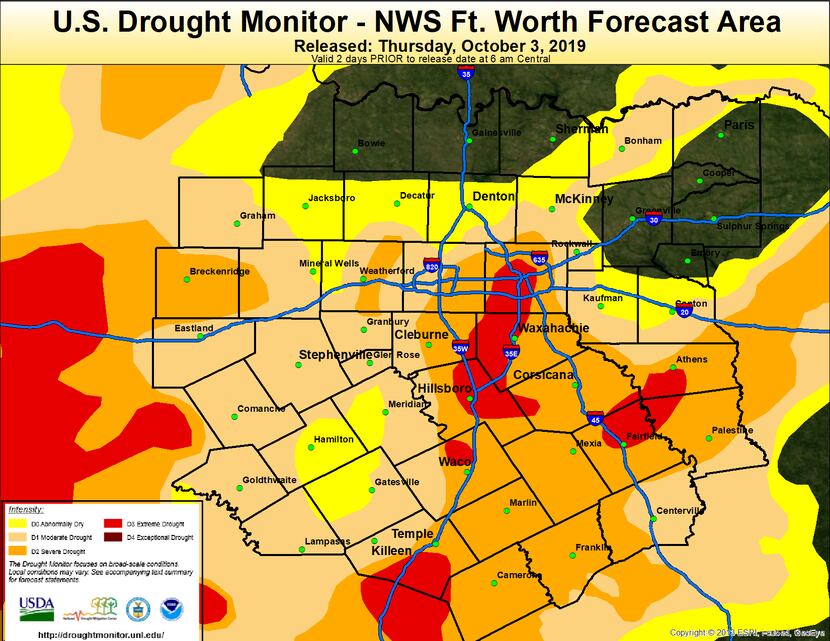 Much of Dallas County is suffering through an extreme drought, and all of North Texas is...