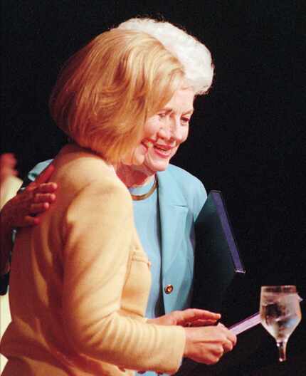 Hillary Clinton and Ann Richards in 1996