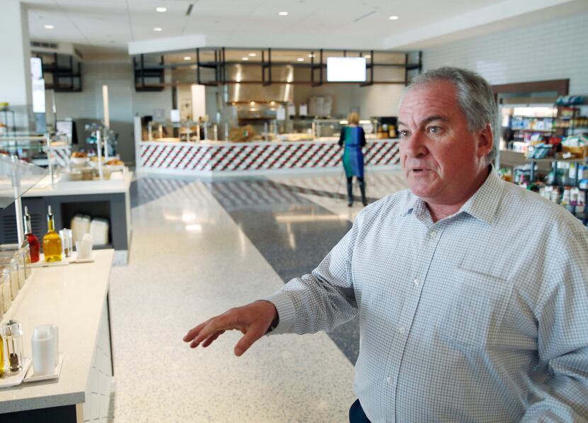 Glenn Cooper of Charles Schwab gives a tour of the new Charles Schwab headquarters in Westlake.
