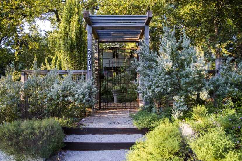 
Garden owner Patrick Boyd-Lloyd created a curbside “vestibule” for Ravinia Grange made of...