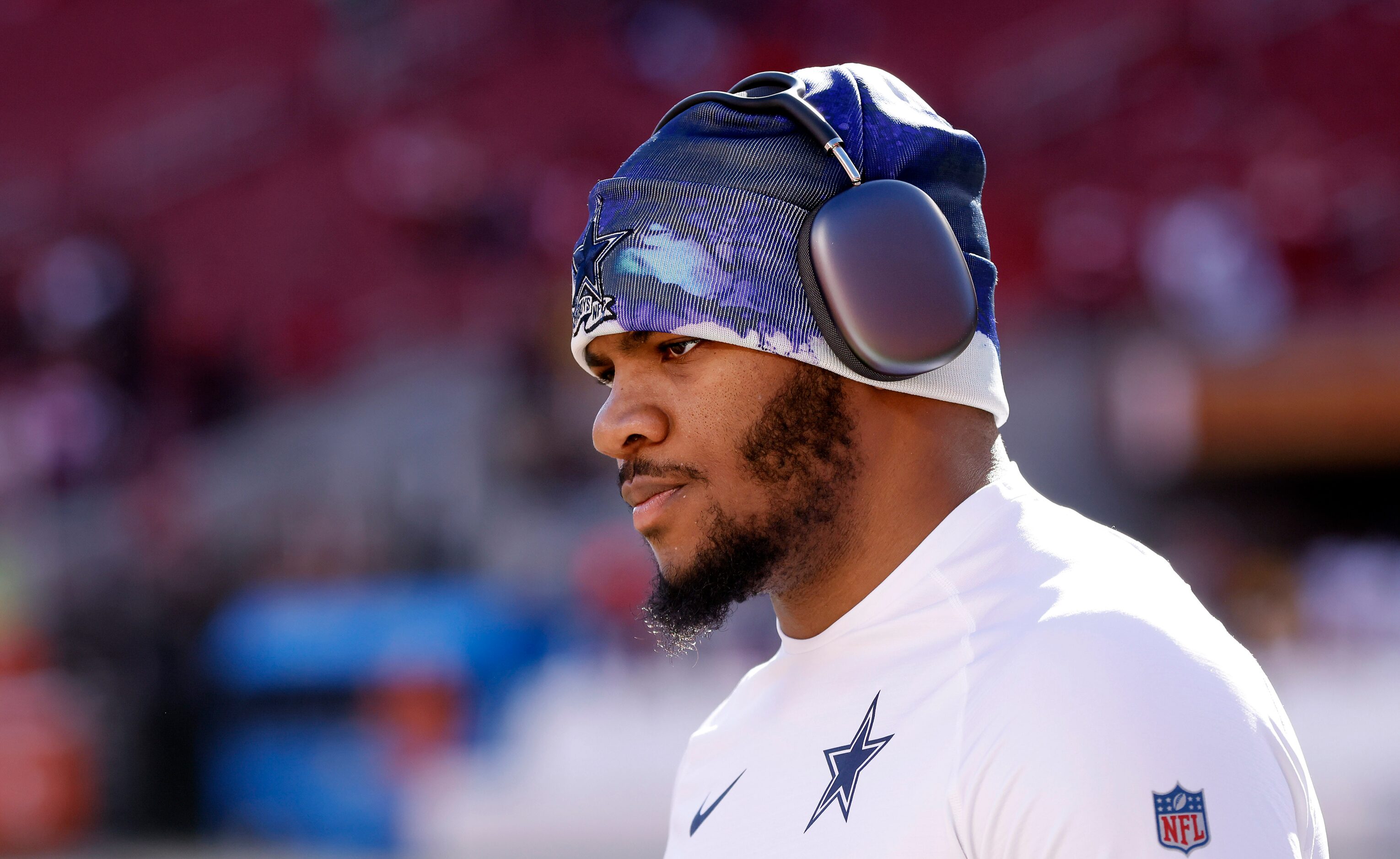 Dallas Cowboys during pregame warmups before their NFC Divisional game against the San...