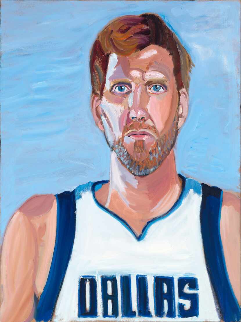 George W. Bush’s portrait of former Mavericks star Dirk Nowitzki is featured in the former...