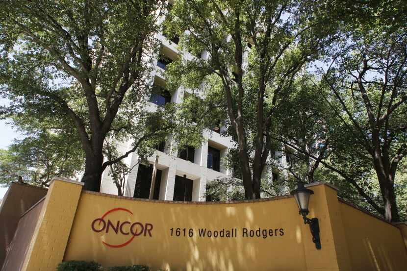 Oncor Building located at 1616 Woodall Rodgers Freeway in downtown Dallas 