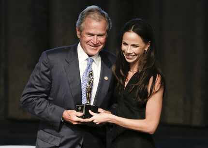 Barbara Bush, daughter of George W. and Laura Bush, was photographed at a Hillary Clinton...