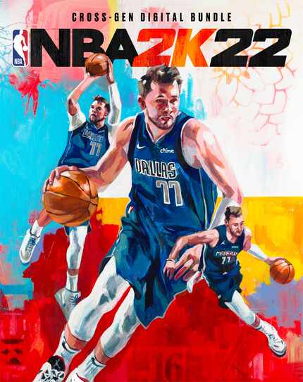 The cover for the cross-gen digital bundle edition of NBA 2K22, the latest entry in the...