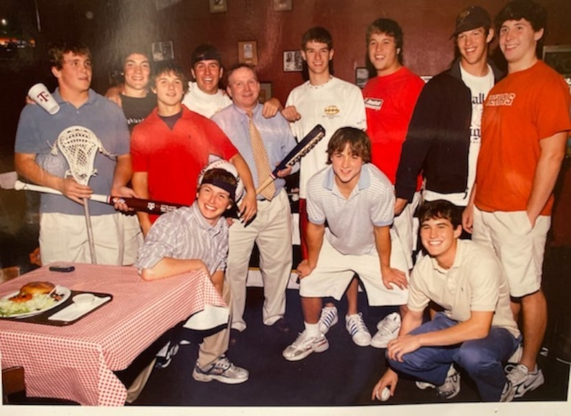 Matthew Stafford (back row, third from right in red shirt) and his Highland Park classmates...