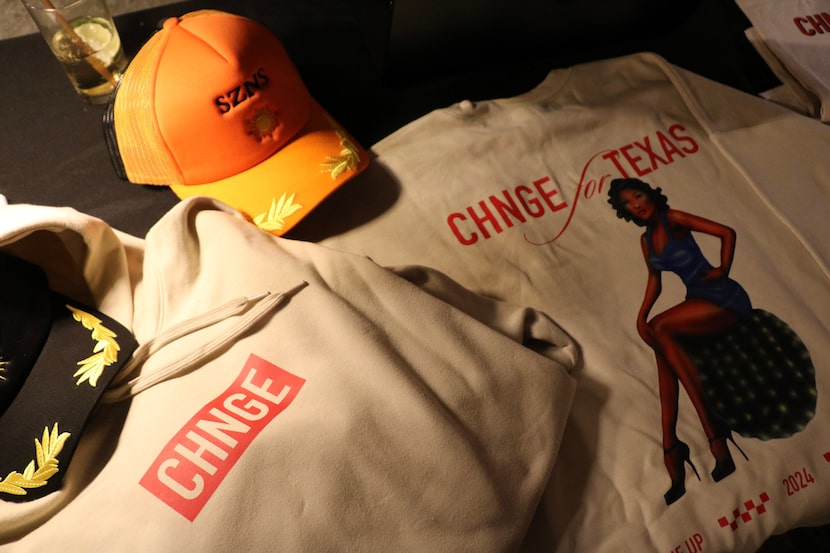 SZNs CHNGE merchandise at the One Up music video festival on Sept. 21, 2024.