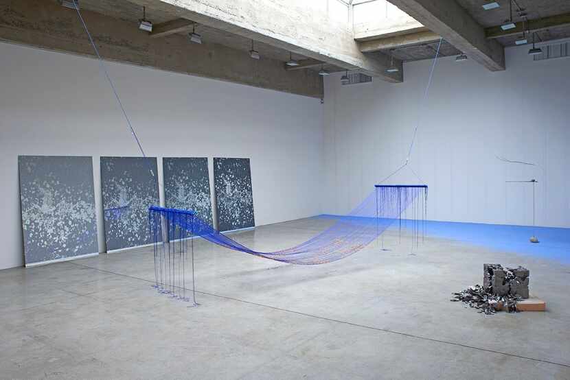 Installation view, Sarah Sze, 2013, Tanya Bonakdar Gallery, New York (Tanya Bonakdar Gallery) 
