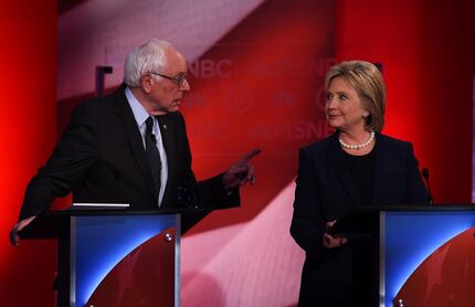 
Pointed questions flew between presidential candidates Hillary Clinton and Bernie Sanders...