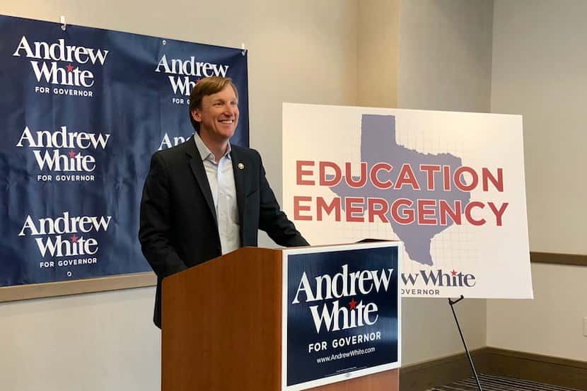 Andrew White, who is facing former Lupe Valdez in the Democratic primary runoff governor,...