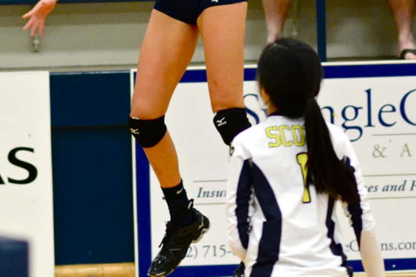 Sophomore Falyn Reaugh reaches for the ball at a recent game. Highland ParkÃ¢â¬â¢s...