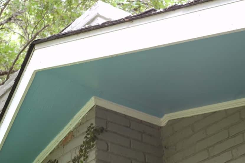 Haint blue is a pale shade of blue that is traditionally used to paint porch ceilings and...