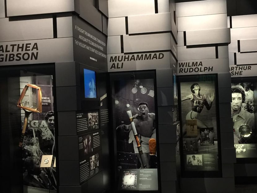 Sports exhibit at the National Museum of African American History and Culture