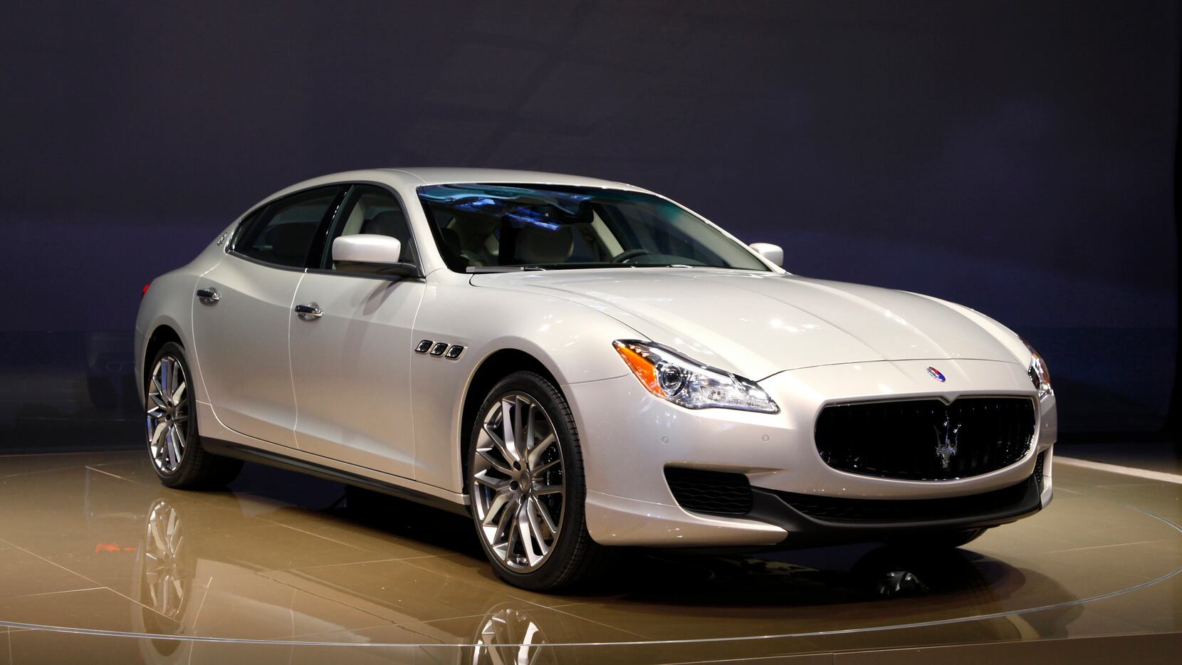 FILE - In this Jan. 14, 2013, file photo, the 2014 Maserati Quattroporte debuts at media...