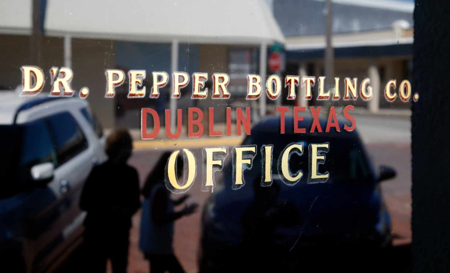 Old lettering is still on a door to the Dublin Bottling Works even though they no longer...