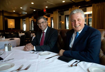 Al Biernat, right, owner of Al Biernat's, has worked with his nephew Brad Fuller since the...